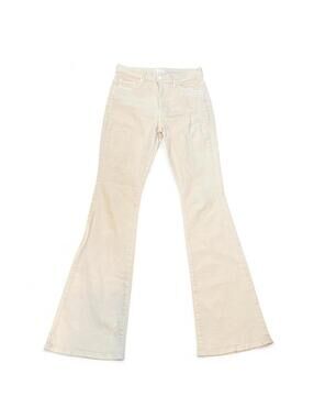 Mother The Weekender Sneak Play Date cream jeans size 28